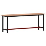  Radni stol 220x55x81,5 cm od masivne bukovine i metala | shoptok.hr