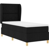  Box Spring postelja z vzmetnico Črna 80x200 cm Tkanina, (22052863) | Shoptok.si
