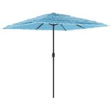 vidaXL Vrtni senčnik z jeklenim drogom moder 248x248x248 cm | Shoptok.si