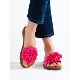 Shelvt Women's fuchsia flip-flops with a flower Cijene