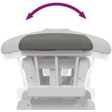  Stolica za ljuljanje s tabureom tamnosiva od tkanine | shoptok.hr