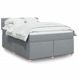  Krevet box spring s madracem svjetlosivi 140x200 cm od tkanine | shoptok.hr