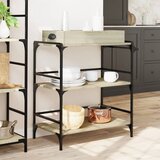 Kuhinjska kolica boja hrasta 81,5x41x92,5 cm konstruirano drvo | shoptok.hr