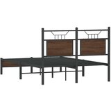 vidaXL Posteljni okvir brez vzmetnice hrast 120x200 cm inženirski les | Shoptok.si