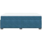 vidaXL Krevet s oprugama i madracem tamnoplavi 140x190 cm baršunasti | shoptok.hr