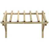 Nadstrešnica za vrata 200 x 100 x 100 cm od masivne borovine | shoptok.hr