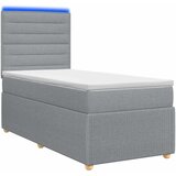  LED okvir za krevet s madracem Svjetlosiva 80 x 200 cm Tkanina - Svjetlosiva 80 x 200 cm Dizajn linija | shoptok.hr