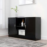 vidaXL Komoda črna 120x30,5x70 cm iverna plošča, (20622976) | Shoptok.si