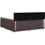  Boxspring krevet s madracem Tamno smeđa 200 x 200 cm Tkanina | shoptok.hr