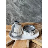 Aberto Design Set Betonskih sveća 11ST, Sivo-beli | ePonuda.com
