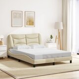  Okvir kreveta s LED-om bez madraca Hvar krem 120x200 cm Tkanina | shoptok.hr