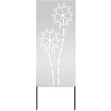 vidaXL Dekorativni panel za vrt Srebrna 50 x 140 cm Cinkano jeklo | Shoptok.si