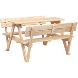  Stol za piknik za 4 djece sa suncobranom od masivne jelovine | shoptok.hr