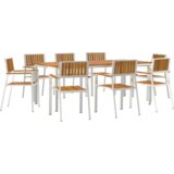 vidaXL 9-delni set jedilnice iz masivnega akacijevega lesa | Shoptok.si