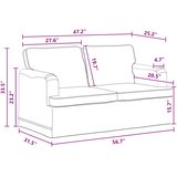 SOFA Tamno siva 144 x 80 x 85 cm tkanina | shoptok.hr