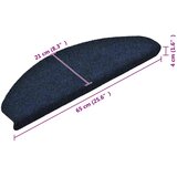  Prostirke za stepenice, samoljepljive, 10 kom. 65x21x4 cm, tamnoplave, poluokrugle, velike | shoptok.hr