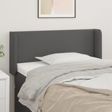 vidaXL Vzglavje z ušesi siv 93x16x78/88 cm umetno usnje Cene