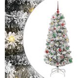  Umjetno božićno drvce s nogom Zelena i bijela 150 cm | shoptok.hr