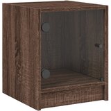  Noćni ormarići staklena vrata 2 kom boja hrasta 35 x 37 x 42 cm | shoptok.hr