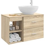  Set namještaja za kupaonicu 2 kom. Hrast sonoma Smeđa 49,5 x 44,5 x 80 cm | Shoptok.si