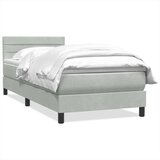 Box spring postelja z vzmetnico Svetlo siva 80x210 cm žamet, (21792726) | Shoptok.si