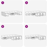  Set vanjskih sofa s jastukom 11 pcs Prirodna i svjetlosiva | shoptok.hr