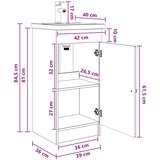  Kupaonski umivaonik s sudoperom Hrast sonoma 42 x 40 x 84,5 cm | shoptok.hr