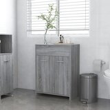 vidaXL Kopalniška omarica siva sonoma 60x33x80 cm konstruiran les Cene