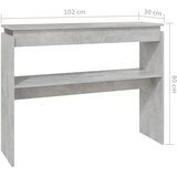  Konzolni stol boja betona 102 x 30 x 80 cm konstruirano drvo | Eponuda.ba