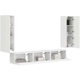  Set TV komoda Zidne 4 pcs Visoki sjaj bijela Konstruirano drvo | shoptok.hr