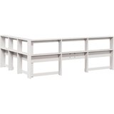  Polica za knjige uzglavlje L-oblika bijelo 140 cm borovine | shoptok.hr