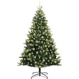 vidaXL Umjetno savitljivo božićno drvce s 300 LED dioda Zelena 210 cm | shoptok.hr