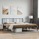 vidaXL Metalni okvir za krevet s uzglavljem crni 180x200 cm | shoptok.hr