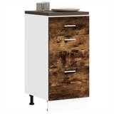vidaXL Spodnja omarica Smoked Oak 40x46x81,5 cm Inženirski les Cene
