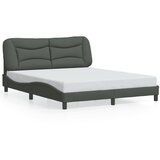 Maison Chic Posteljni okvir - Dvoposteljna postelja - Zakonska postelja brez vzmetnice temno siv 160x200 cm blago-J4369, (21759206) | Shoptok.si