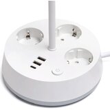 Aigostar-LED RGBW prigušiva stona lampa sa utičnicama i USB priključkom LED/4,6W/230V bela | Eponuda.com