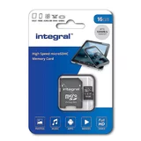 Integral Spominska kartica Micro SDHC/XC V10 UHS-I U1, 16 GB + adapter