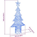 vidaXL Božično drevo med 240 LED Modra 180 cm Akril | Shoptok.si