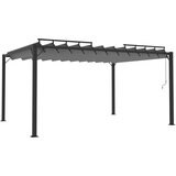  Sjenica s rešetkastim krovom 3x4 m antracit tkanina i aluminij | shoptok.hr