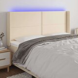  Posteljno vzglavje krem 203x16x118/128 cm blago, (20953994) | Shoptok.si