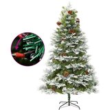  Osvijetljeno božićno drvce sa šiškama zeleno 195 cm PVC i PE | shoptok.hr