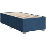 vidaXL Box spring postelja z vzmetnico modra 90x200 cm blago | Shoptok.si