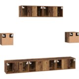 vidaXL Set TV omaric Drugo s shranjevanjem z vrati 7 pcs Staro les 80 x 30 x 30 cm | Shoptok.si