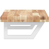  Zidna polica za umivaonik od čelika i masivnog bagremovog drva Smeđa 60 x 40 x 4 cm | shoptok.hr