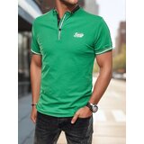 DStreet Koszulka męska polo z haftem zielona | shoptok.hr