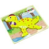  Wooden Puzzle Dinosaur Stegosaurus Yellow | Shoptok.si