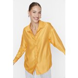 Trendyol Orange Basic Oversize Satin Shirt | Shoptok.si