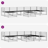  Set vanjskih sofa 8 pcs Bijela Čvrsto drvo akacije | shoptok.hr