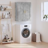 vidaXL Stenska omarica betonsko siva 69,5x34x90 cm inženirski les | Shoptok.si