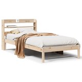 vidaXL Posteljni okvir brez vzmetnice 75x190 cm trdna borovina Cene